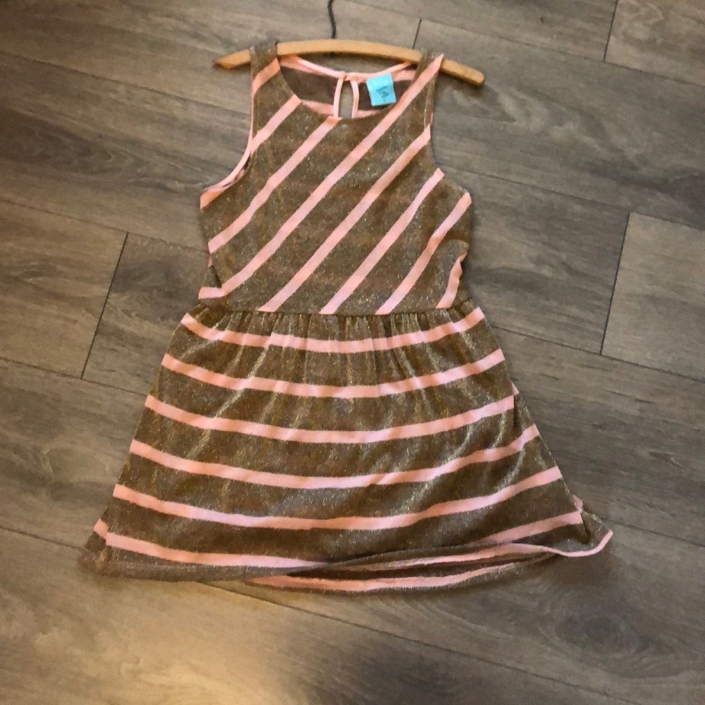 Gold and pink dress top